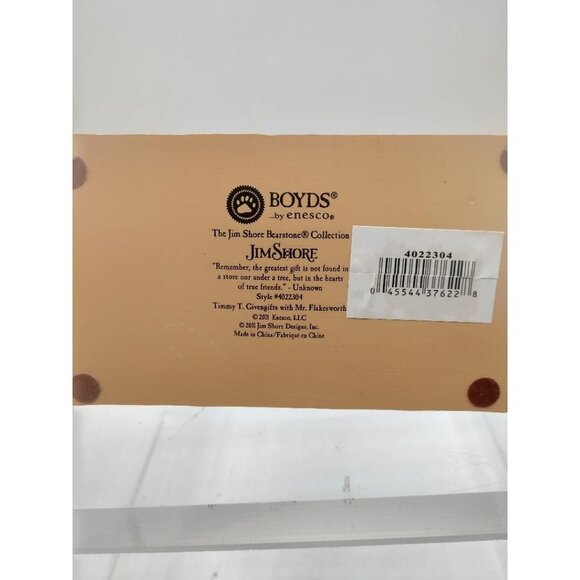 Boyds 2011 Jim Shore Bearstone Collection "Timmy T. Givengifts With Mr. Flakewor - Picture 3 of 5